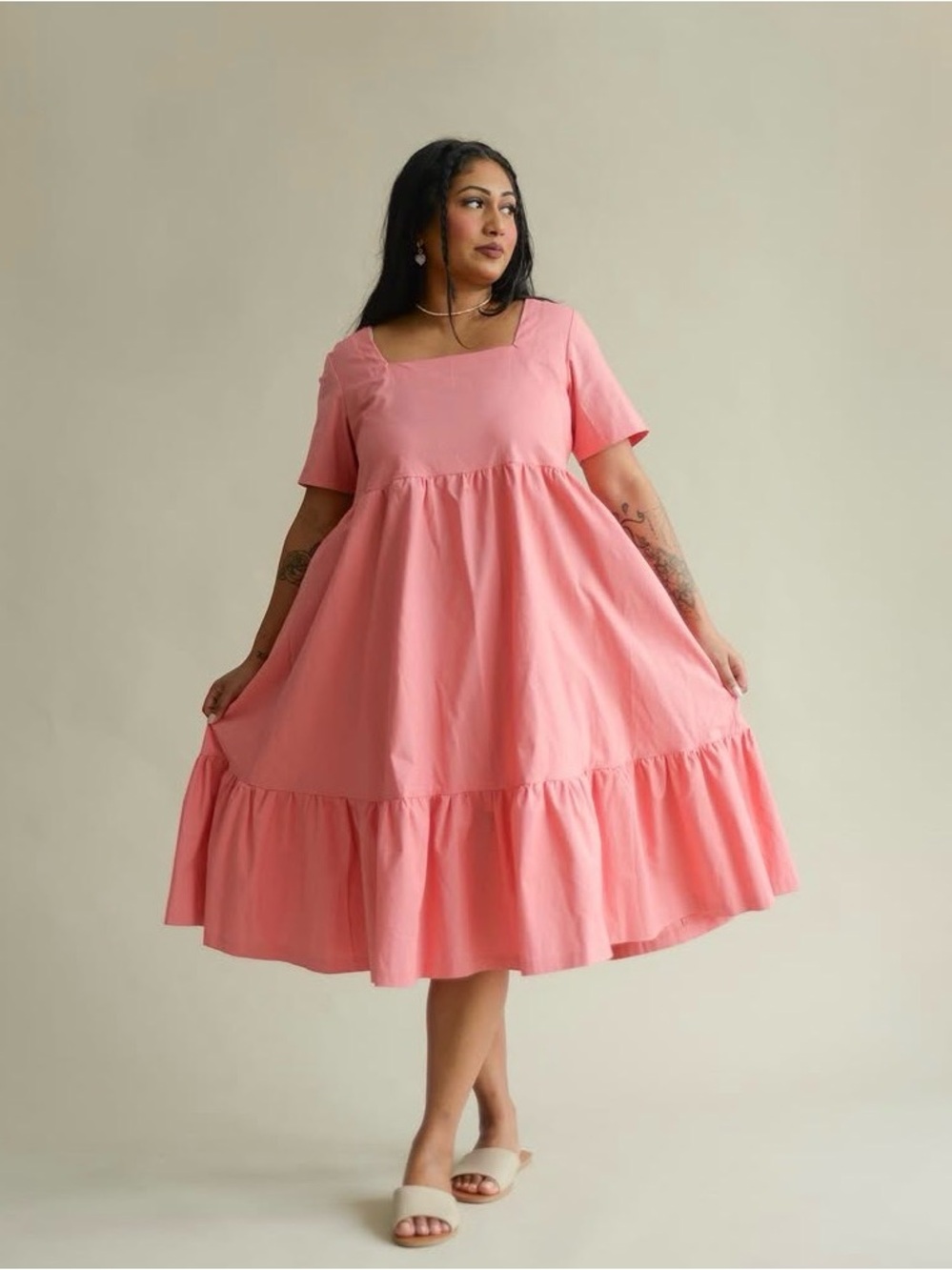 Lights of All dress - pink, size XXL